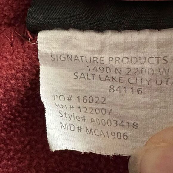 Browning Rifles Fleece Lined 1/4 Zip Pullover Jacket Mens XXL Maroon Hunting - Picture 5 of 10